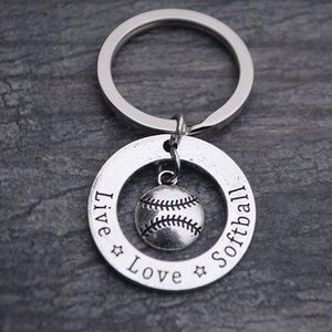 Softball Keychain